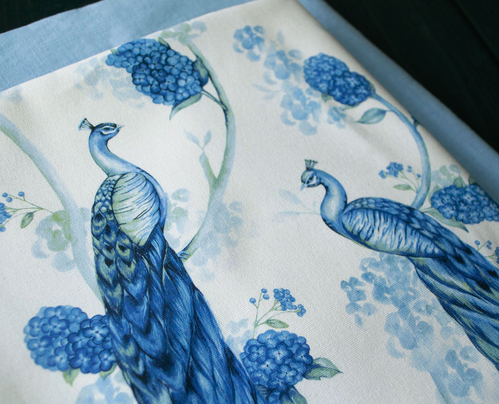 Peacock Cotton Drill - Large Repeat