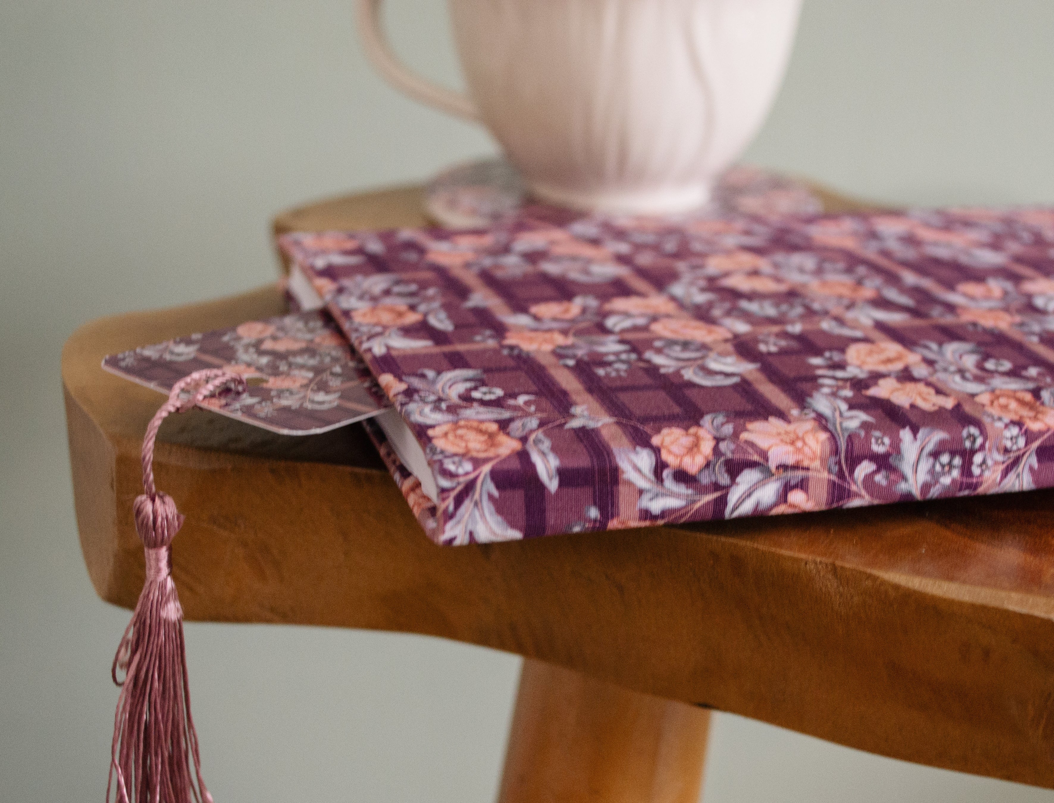 Tartan A5 Plain Notebook | Original Hand Painted Design | Fabric Bound | Made in UK