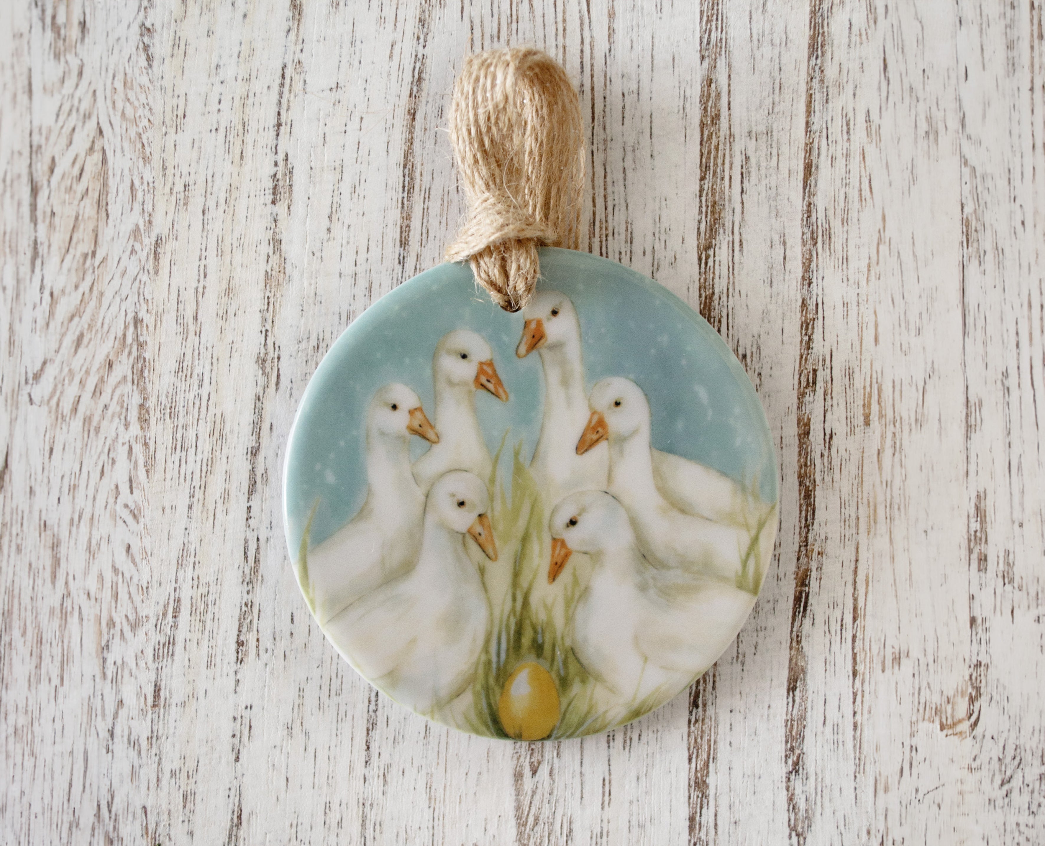 Six Geese A-Laying | Ceramic Ornament