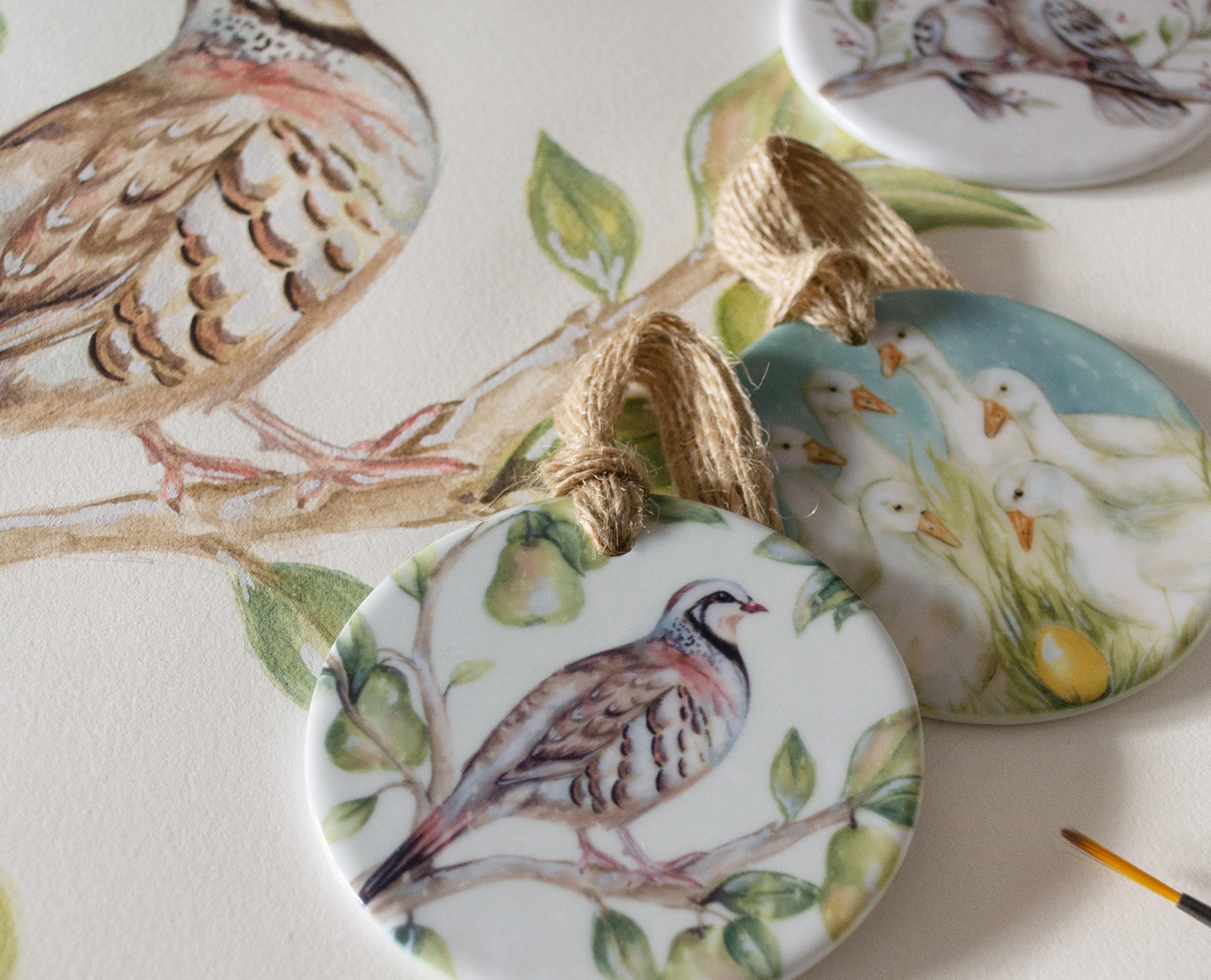Six Geese A-Laying | Ceramic Ornament