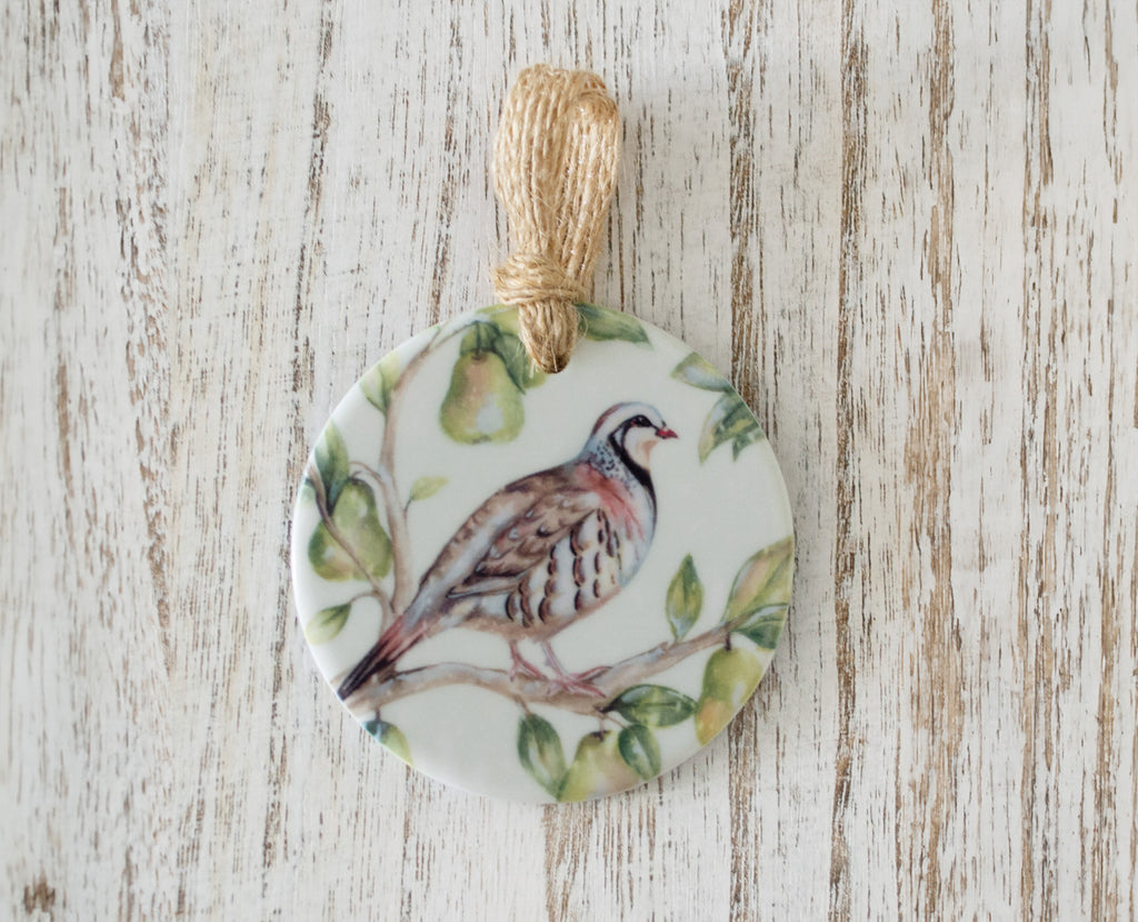 Partridge in a Pear Tree | Ceramic Ornament