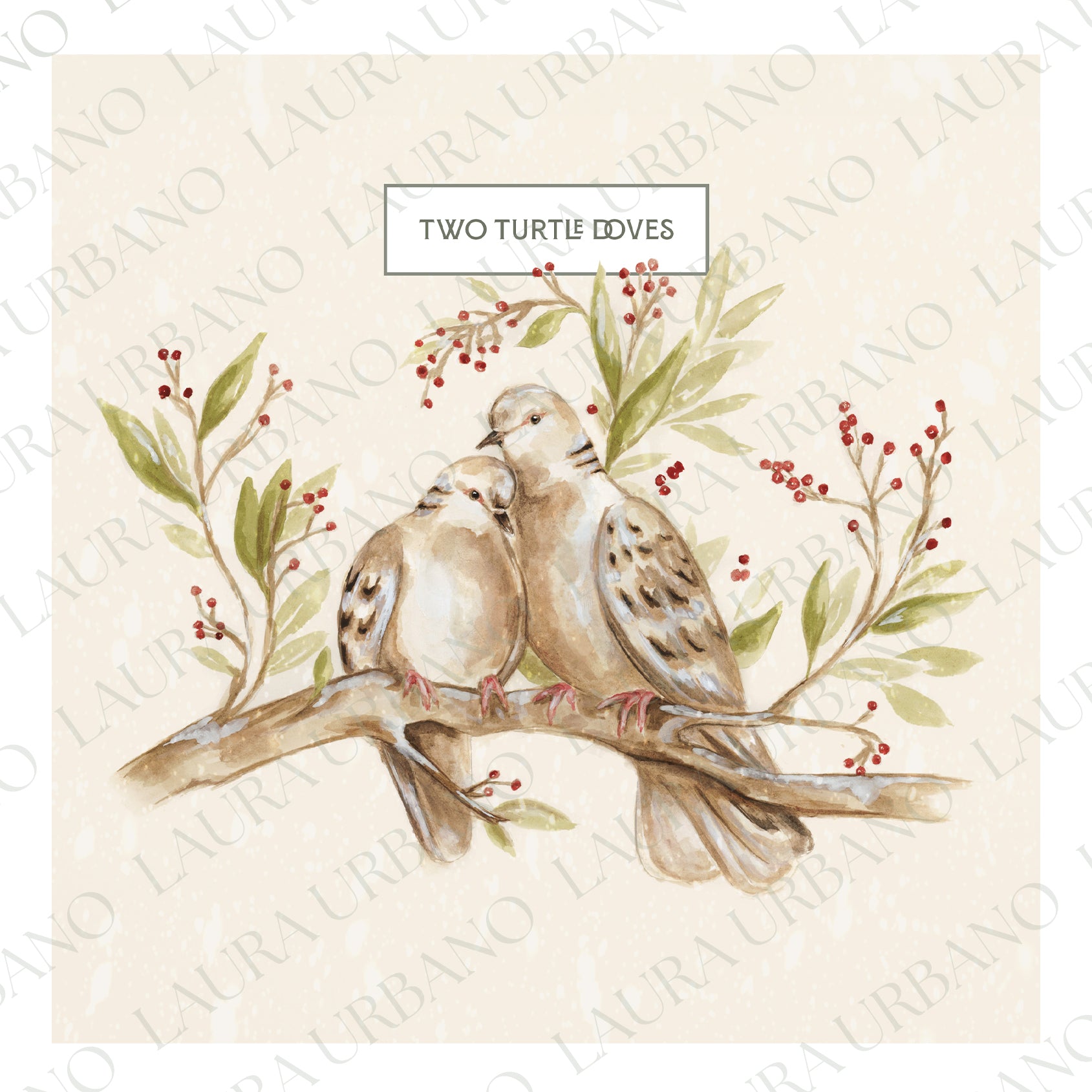 Christmas Card | Two Turtle Doves