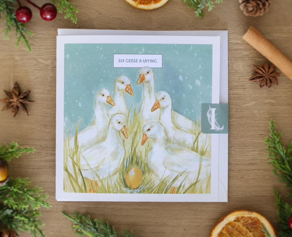 Christmas Card | Six Geese A-Laying