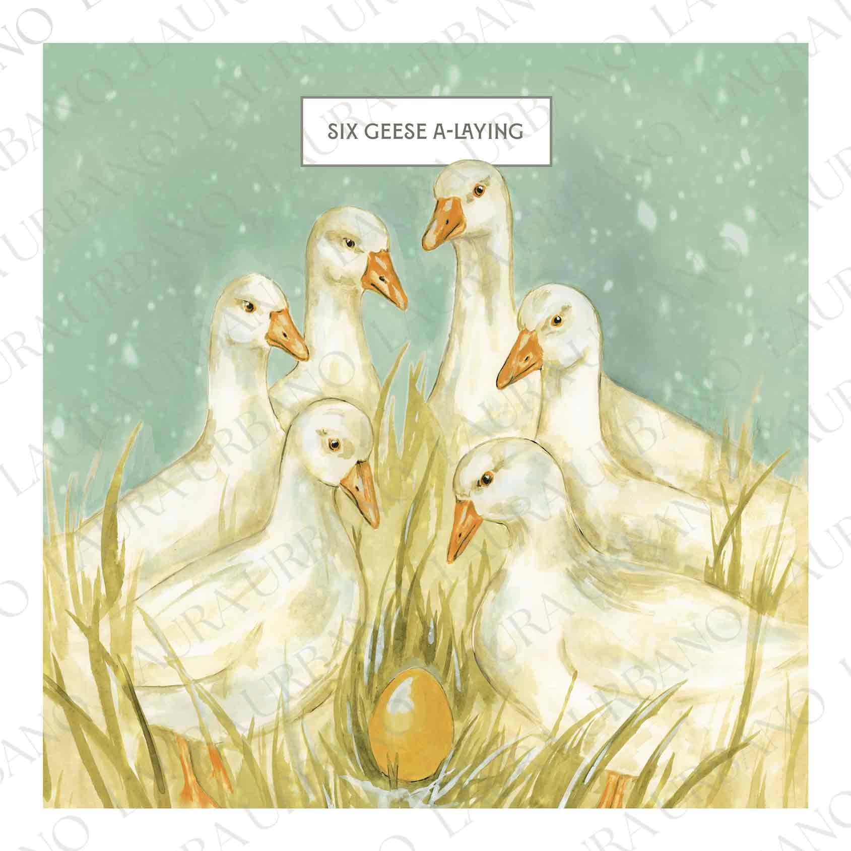 Christmas Card | Six Geese A-Laying
