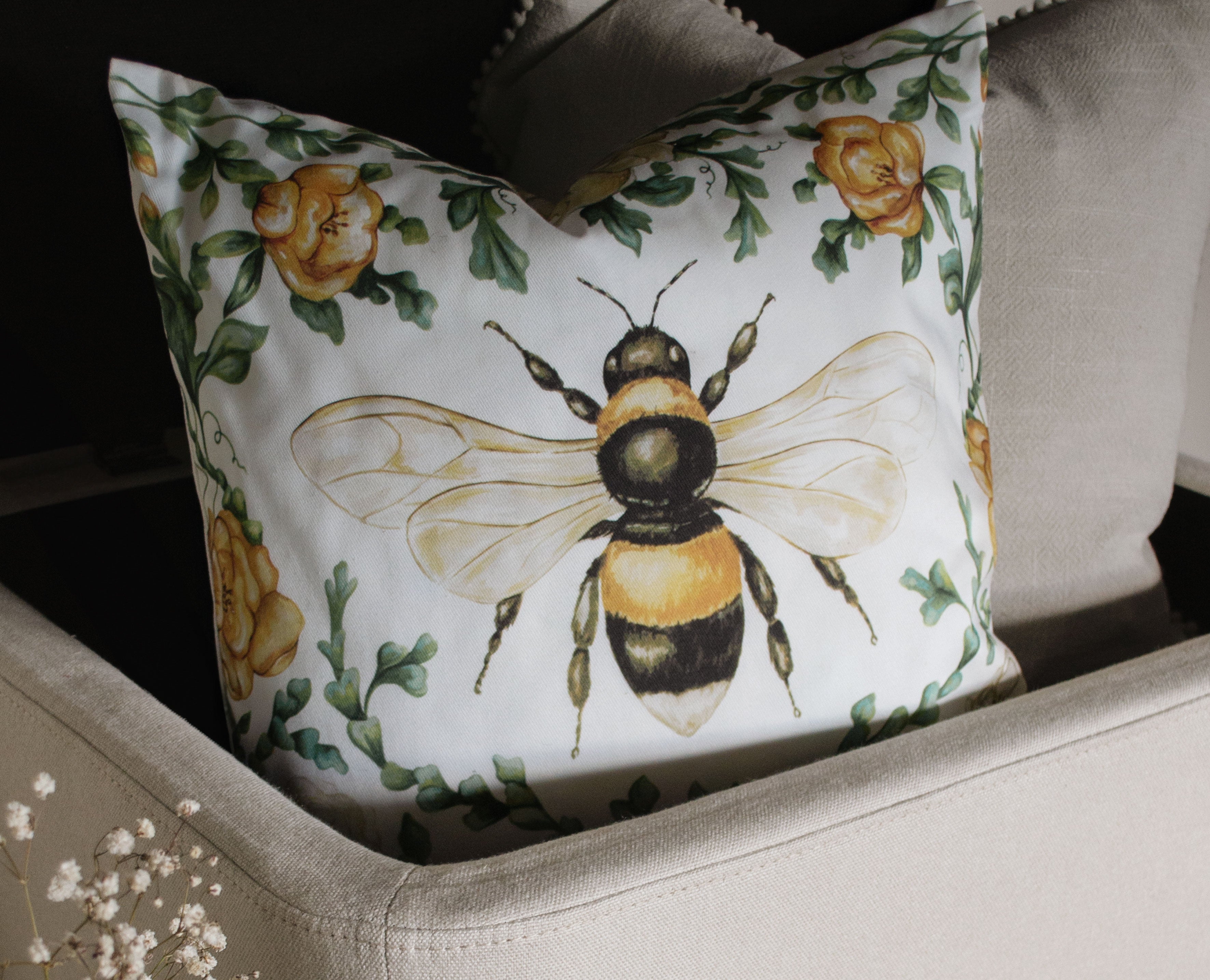 Bee Cushion Cover