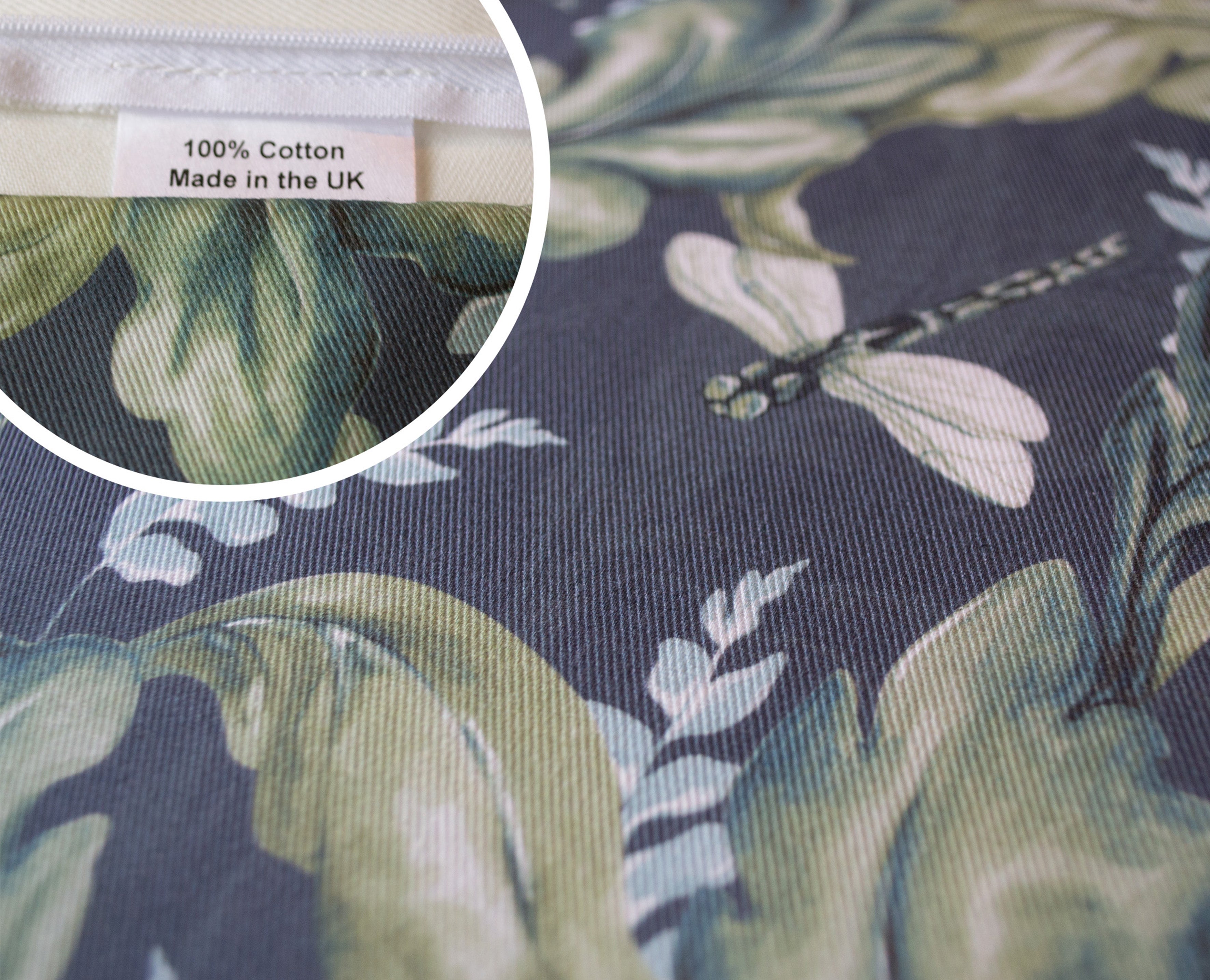 Dragonfly Cushion Cover, 100% Cotton