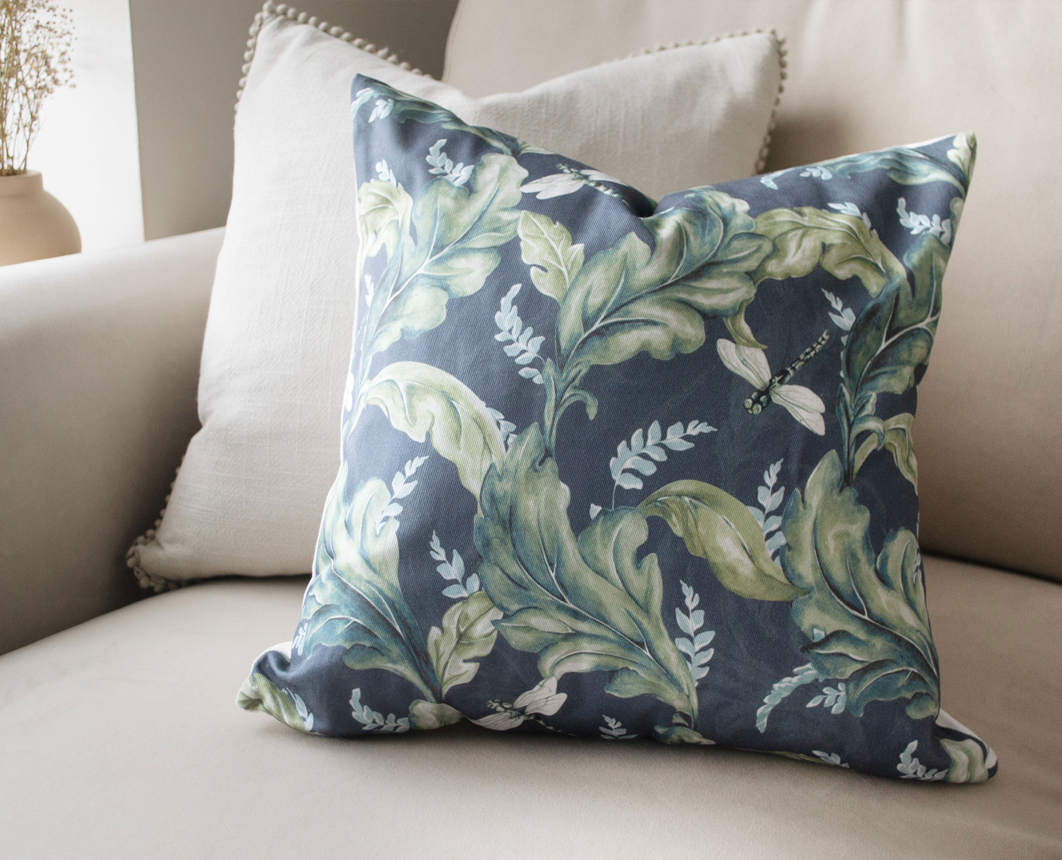 Dragonfly Cushion Cover, 100% Cotton